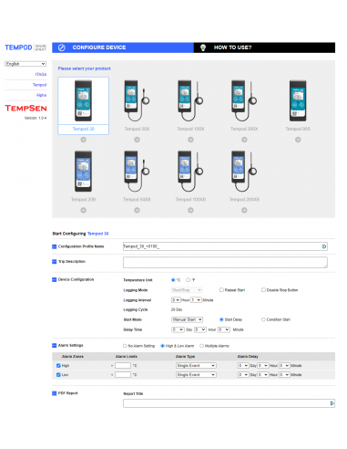 TEMPOD 200X Enregistreur température USD/PDF...