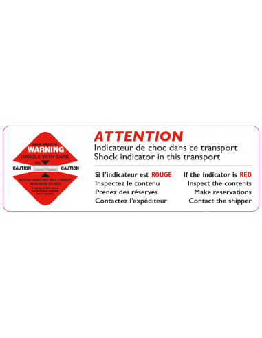 Petite étiquette Français/Anglais en option