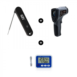 Pack de thermomètres à piquer, laser