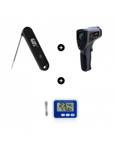 Pack de thermomètres à piquer, laser