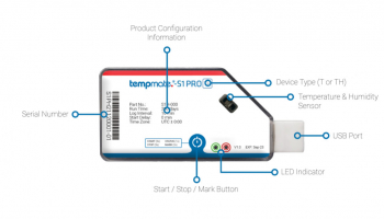 Tempmate S1 PRO T et TH - enregistreur de température usage unique longue durée